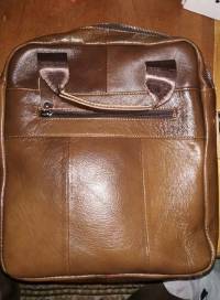 Men Genuine Leather Crossboby Bag Vintage Business Briefcase Dual Use Handbag