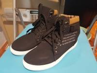 Men Matte Leather High Top Causal Sneakers Breathable Sports Shoes
