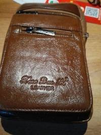 Men Genuine Leather Mini Sling Shoulder Bag Vintage Belt Hip Bum Bag Phone Bag