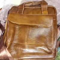 Vintage Genuine Leather Business Multi-function Crossbody Bag For Men