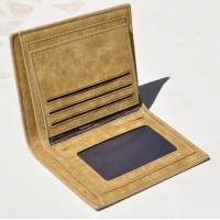 Men's PU Leather Short Plaid Soft Surface Matte Wallet