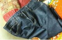 Mens Slim Fit Dark Blue Jeans Straight Leg Trousers Spring Autumn Denim Pants