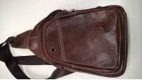 Bullcaptain® Men Buisness Casual Genuine Leather Chest Bag Crossbody Bag 