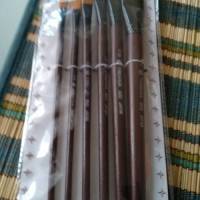6PCS Brown Tip Nylon Paint Brushes For Art Artist Supplies