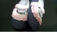 Baby Girl Dots Princess Soft Sole Hook Loop First Walking Shoes