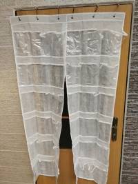 24Pocket Hanging Over Door Stainless Steel Holder Shoes Nonwoven Fabric Organizer Storage Door Wall Closet Bag