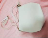 Women PU Leather Mini Bucket Casual Color Block Shoulder Bag Crossbody Bag