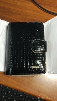 Women Crocodile Genuine Patent Leather Short Zip Wallet Coin Card Holder Purse Billfold