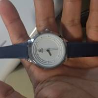 SK 0048L Fashionable Silver Case Ladies Wrist Watch Leather Strap Quartz Watches