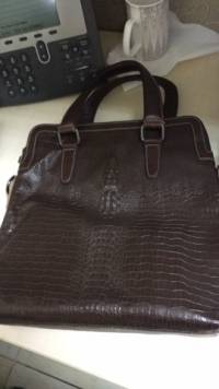 Men Genuine Leather Vintage Business Handbag Crossbody Bag