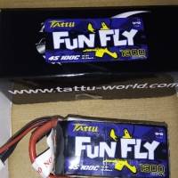 Tattu Funfly 1300mAh 14.8V 100C 4S 1P Lipo Battery with XT60 Plug for RC Drone FPV Racing