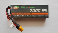 XF POWER 7.4V 7000mAh 100C 2S LiPo Battery T Deans Plug for RC Car