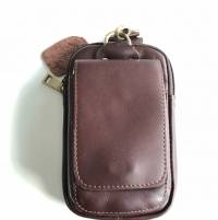 6 inches Men Genuine Leather Fanny Pack Phone Bag Leisure Outdoor Mini Camera Waist Bag