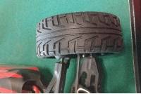 4PCS 17mm Hub Wheel Rim & Tires HSP 1:8 Off Road RC Car Buggy Tyre Black