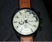 CURREN 8250 Luxury Leather Watch Band Fashion Casual Men Quartz Wrist Watch