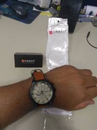 CURREN 8250 Luxury Leather Watch Band Fashion Casual Men Quartz Wrist Watch
