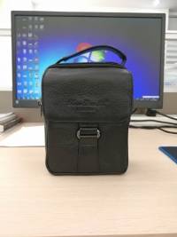Genuine Leather Waist Bag Business Sling Bag Dual Use Handbag For Men