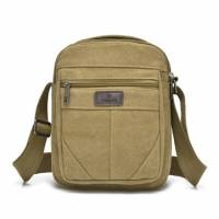 Patchwork Crossbody Shoulder Bag Canvas Square Solid Handbag For Man