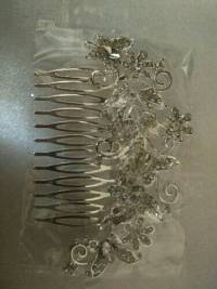 Bride Butterfly Flower Crystal Rhinestone Alloy Hair Clip Comb Wedding Bridal Headpiece Accessories