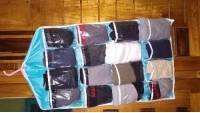 16 Pockets Multifunction Underwear Sorting Storage Bag Door Wall Hanging Closet Organizer Bag 