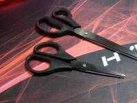 2pcs Titanium-plated Scissors Black Sharp Sets Non-slip Tools Kit 