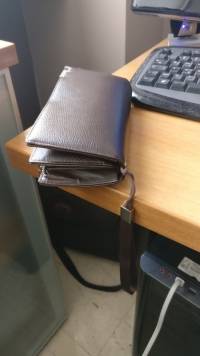 Men PU Leather Clutch Bag Handbag Wrist Bag Organizer Checkbook Wallet Card Case
