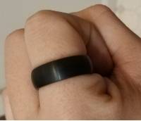 8mm Tungsten Black High Polished Men Jewelry Finger Ring for Men