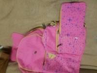 3Pcs Casual Women Canvas Backpack School Bags Star Print Crossbody Bags Clutch Bags