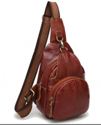 Genuine Leather Chest Bags Retro Shoulder Bags Vintage Crossbody Bags