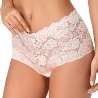 Jacquard Lace Seamless Panties Breathable High Waist Underwear