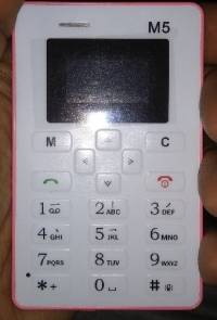 Pink M5 Phone Alarm Clock Thin Mini Pocket Card 128M Storage Mobile Phone