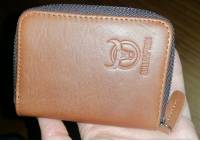 Bullcaptain Genuine Leather Zipper Short Wallet Multi Cards Men Bag Card Holder
