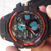 SANDA 289 Fashion Luminous Dual Display Watch Men Stopwatch 30M Waterproof Sport Digital Watch