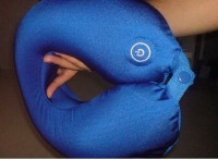 Blue U Shape Fabric Vibrating Massager Neck Cushion