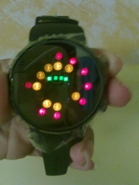 Electronic LED Mirror Luminous Rubber Band Wrist Watch