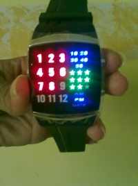 Fashion Star Binary LED Digital GEL Rubber Sport Wrist Watch