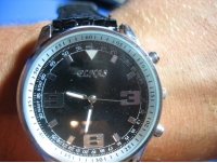 Large Dial Leather Strap Quartz unisex Wrist Watch