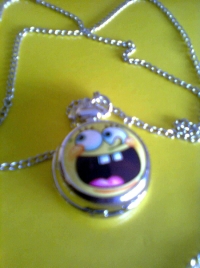Spongebob Vintage style Pocket Watch Pendent with Necklace for Gift