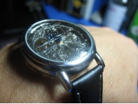 Men Skeleton Transparent Mechanical Stainless Steel Case Classic Wrist Watch
