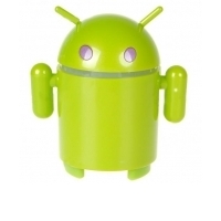 New Cute Google Android Robot Style USB Rechargeable MP3 Player with FM Radio & Colorful Light (TF)