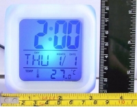 7 LED Color Change Digital Alarm Thermometer Clock New