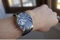 EYKI Mens Automatic Leather Band Mechanical Wrist Watch