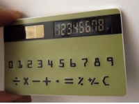 Creative Mini Slim Credit Card Solar Power Pocket Calculator 8 Digits