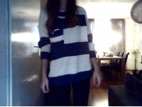 O-neck Striped Baggy Sweater