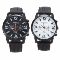 Man Military Pilot Aviator Army Silicone Sports Quartz Wrist Watch
