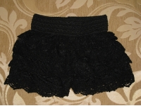 Fashion Womens Skirt Sweet Crochet Tiered Lace Shorts Skirt Pants