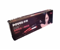 POVOS 2021I Pro Ceramic Flat Ionic Iron Hair Straightener Curler Curling Roller