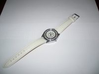 Fashion Clear Crystal Rhinestone Leather Band Quartz Wrist Watch
