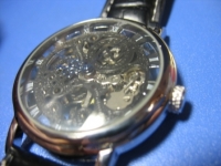 Fashion Transparent Skeleton Mechanical Stainless Steel Unisex Wrist Watch