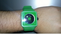 Unisex Silicone Rubber Square Wheel Jelly Quartz Wrist Watch